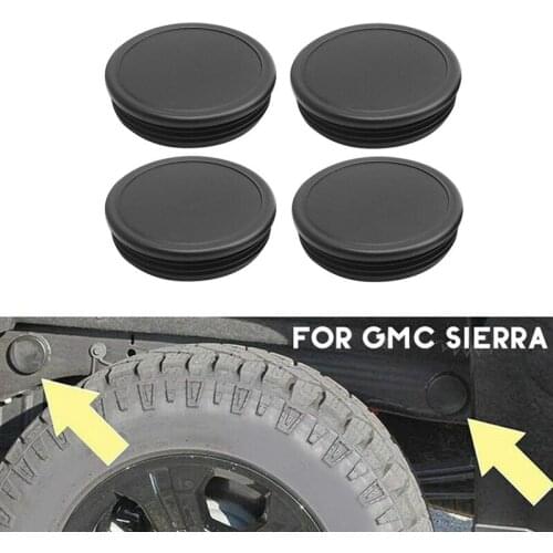 4Pcs Rear Wheel Well Cab Frame Holes Plugs for 2001-2019 GMC Sierra & Chevrolet Chevy Silverado - 2500 Truck Accessories