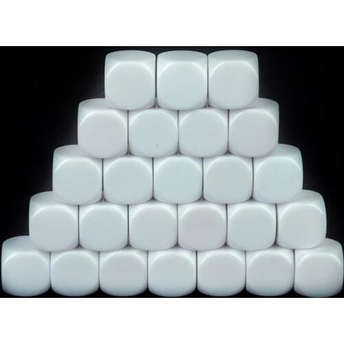 50 PCS/Set 16*16 mm White Dice 4 Side Puzzle Game