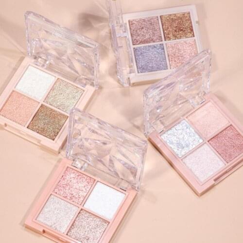 7.2g Fashion Eyeshadow Palette Summer Style Smooth Texture Long-Lasting Four-Colored Eye Shadow Palette Makeup Palette for Girl