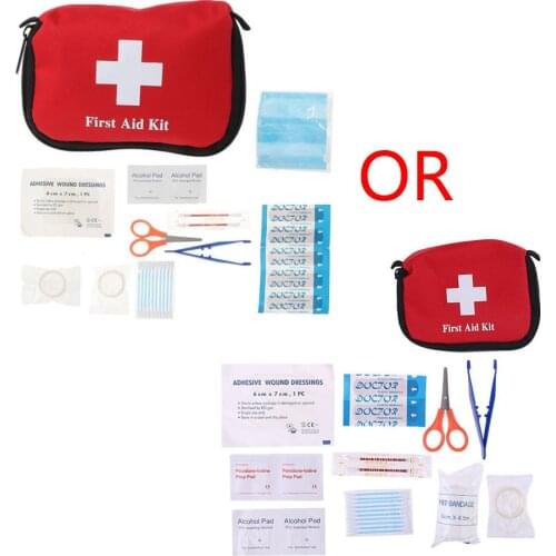 Portable First Aid Kit 0.7L Red Camping Emergency Outdoor Survival Medical Rescue Bag Bandage Drug Waterproof Bag