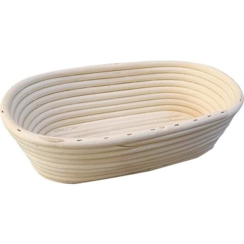 French Country Bakery Homemade Bread Fermentation Basket Plate Multi Function Natural Rattan Made