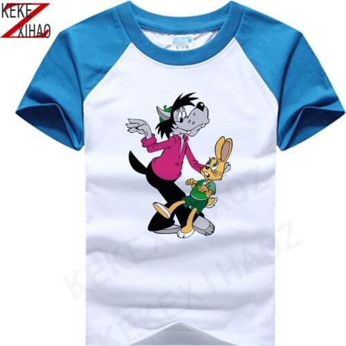Nu Pogodi T-shirt Nu Pogodi T-shirt Streetwear Cotton T-shirt Kids Short Sleeve T-shirt Childrens Summer Cotton Tee