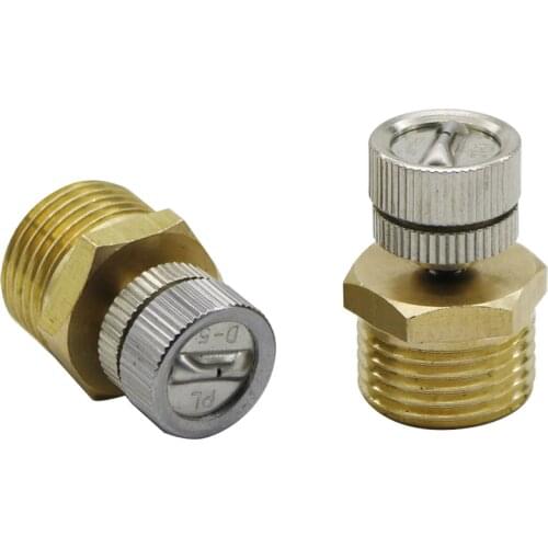 1 Pc Brass 3/16" Low Pressure Fan Shaped Misting Nozzles Atomizing Sprinklers Garden Industry Cooling Humidity Irrigation Tool
