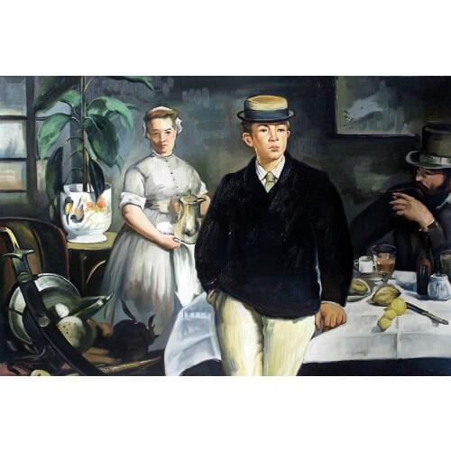 Classic Wall Painting Breakfast in the Studio (the Black Jacket) Edouard Manet Oil on Canvas Wall Art Portrat