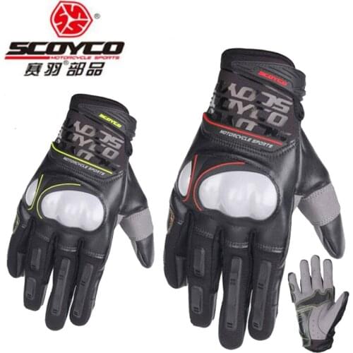 2018 Summer New SCOYCO Motorcycle Glove MC49 reflective knight Motorbike gloves Microfiber leather PU Wear-resistant Non-slip