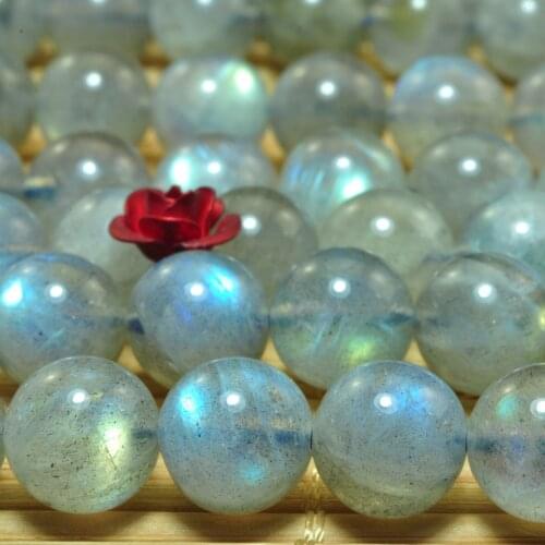 Natural Labradorite Smooth Round Loose Beads Wholesale Gemstone Semi Precious Stone Bracelet Necklace Diy Jewelry Making Design