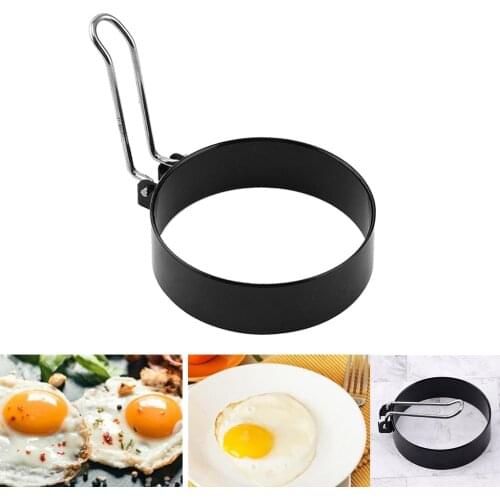 Stainless Steel Egg Ring with Anti-scald Handle Non Stick Coating Breakfast Tool for Eggs Frying/Shaping