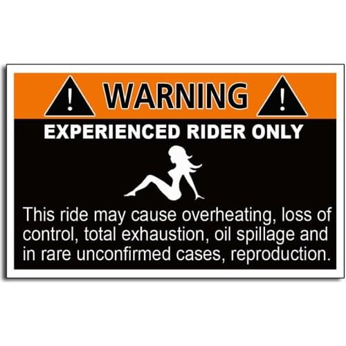 Experienced Rider Funny Warning Sticker Decal Off Road Car JDM Window Bumper 4x4