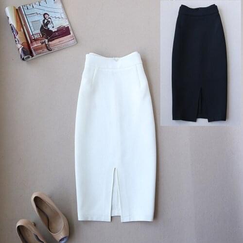 Autumn fashion office business skirt Women split high waist skirt Autumn blazer pencil skirt