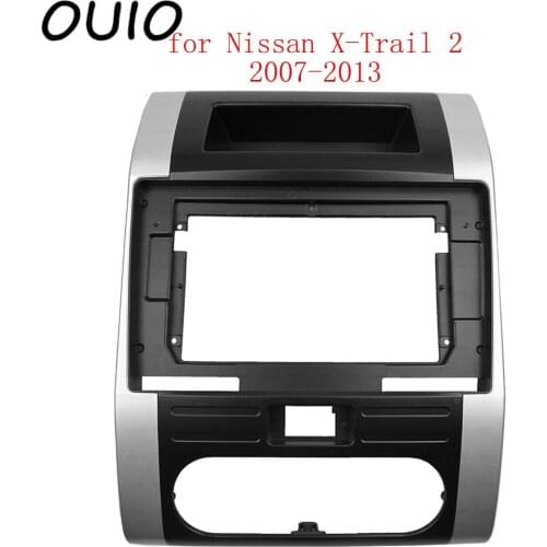 OUIO 10.1 inch car dashboard Double Din DVD frame decoration kit dashboard panel suitable for Nissan X-Trail 2 2007-2013 frame