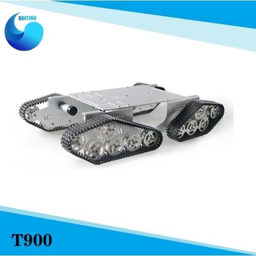 RC 4WD Metal Tank Chassis Large Load Tracked Vehicle Big Bearing Track Crawler Caterpillar DIY RC Toy Smart Car Chassis Robot