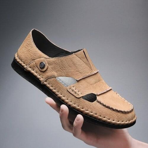 Slip On Sandals Men Sandal Shoe Men 39 S Sandals Mens Summer Big Leather Casual Sandale Homme Sandalhas Masculina Shoes Man