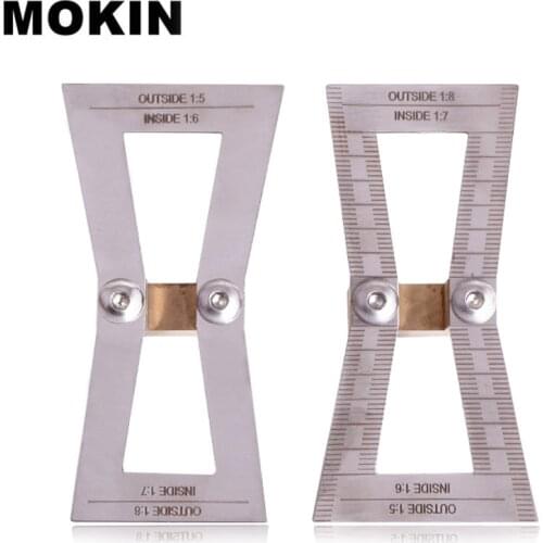 Stainless Steel Dovetail Marker Template Jig With Scale 1:5&1:6&1:7&1:8 Wood Joint Gauge Slopes Scriber Marking Carpentry Tools