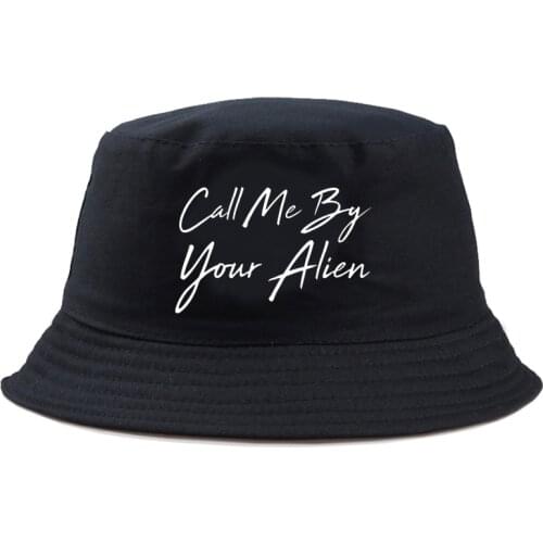Call Me by Your Name print Simple Style Fisherman cap Panama Street Side Seaside Beach Tourism Bucket Hat Drivers Cap
