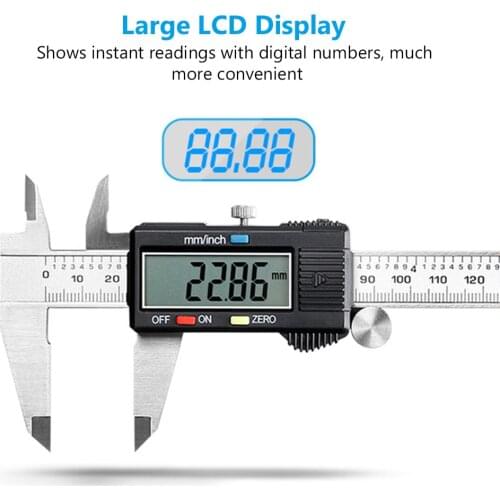 0-300mm Digital Metal Caliper Stainless Steel Vernier Calipers Electronic Micrometer Ruler Depth Measuring Tool Gauge Instrument
