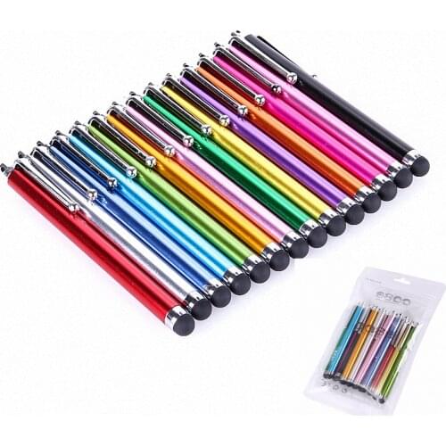 10Pcs/Set Capacitive Pen Colorful Metal Touch Screen Stylus Pens for Iphone XR XS MAX Samsung Smart Phone Tablet Drop Shipping