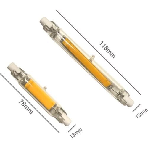 LED R7S COB Glass Tube 78mm 118mm COB Light Bulb15W 20W 30W 40W 50W AC 220V 230V For Home Lighting Replace Halogen Lamp