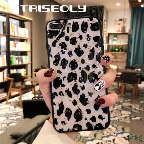TRISEOLY Gold Foil Leopard TPU Case For Huawei P8 P9 P10 Lite 2017 Plus For Mate 10 20 Pro Honor 6X 9 8 Lite Nova 3 3i Soft Case