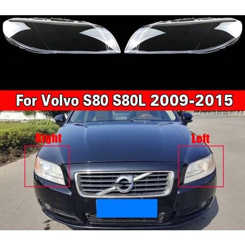 Car Front Headlight Lens Replacement Shell Bright Lamp Shade For Volvo S80 S80L 2009~2015 Headlamp Cover Lampshade Lampcover