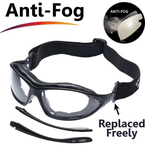 SAFEYEAR Safety Glasses Z87+ Lab Work Protective Anti-Fog Seal Eye Resistant & UV Protection Goggles EN166,Grinding,Cycling,MTB