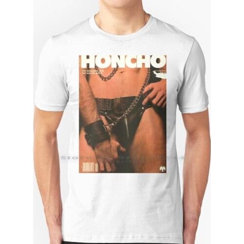 Honcho Magazine T Shirt 100% Pure Cotton Honcho Gay Magazine Adult Xxx
