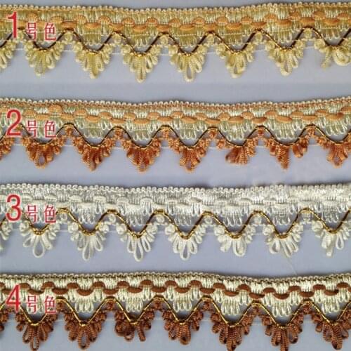 25M/Lot Stitched Curtain Lace Ribbon 3.5CM Wide Braided Trim DIY Craft Sewing Home Decor Curve Lace