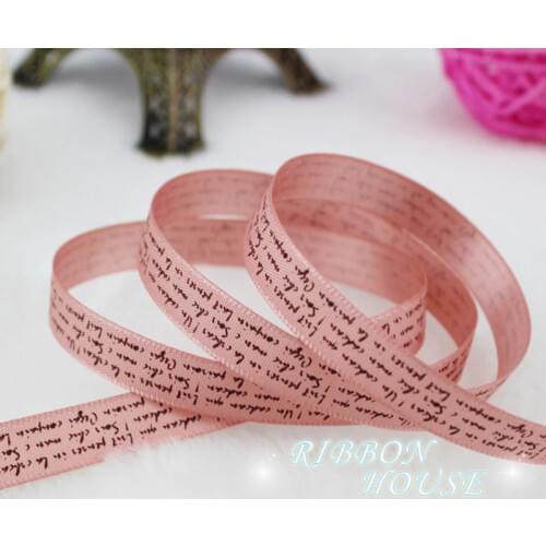 25 yards/lot)10mm 3/8"printed satin ribbon colored romantic ribbon gift wrap ribbons