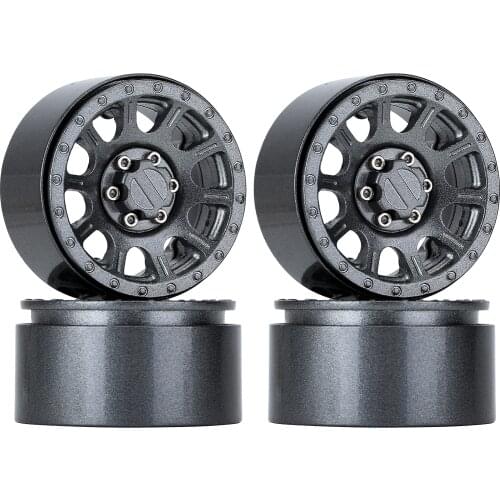 4PCS/Set INJORA 2.2" Beadlock Metal Wheel Rim for 1/10 RC Crawler Car Axial SCX10 90046 Wraith RR10 Traxxas TRX-6