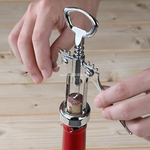 50pcs Professional Stainless Steel Wine Bottle Opener Handle Pressure Corkscrew Red Wine Opener Kitchen Accessory