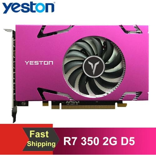 Yeston R7 350 2G D5 6MINIDP 6-screen Graphics Card Support Split Screen 750/4000MHz 2G/128bit/GDDR5 with 6 Mini DP Ports