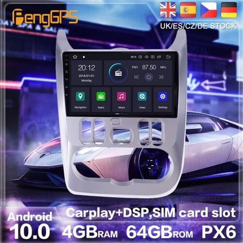 Android 10.0 PX6 Radio Stereo GPS Navigation For Renault Logan 1 2009-2013 Car DVD Player Multimedia Auto Radio Player HeadUnit