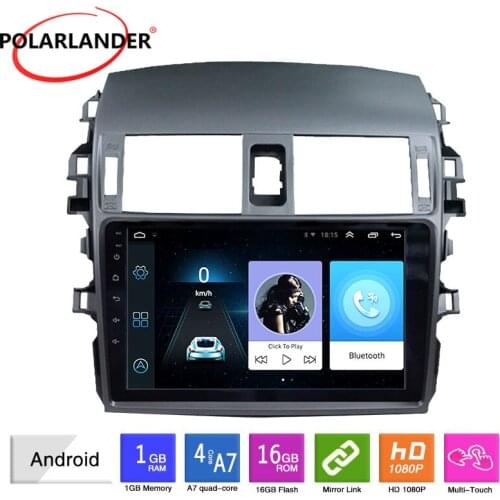 Car Radio 2 Din 9 Inch Android 9.1 1GB+16GB GPS Navigation WIFI USB IOS Bluetooth 5.0 Touch Screen For Toyota Corolla 2009-2013