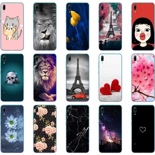 Case for Huawei Y7 prime 2019 Case cover Silicone TPU Cover Soft Phone housing For Huawei Y6 Y7 Prime pro 2019 cover TPU cute