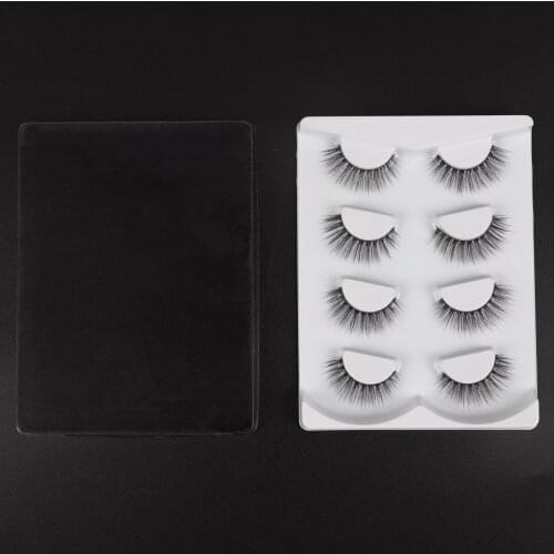 Cursavela Faux Mink Lashes Pack 5D Volume Natural Fluffy Wispies Cross False Eyelashes 4 Pairs | Cinderella