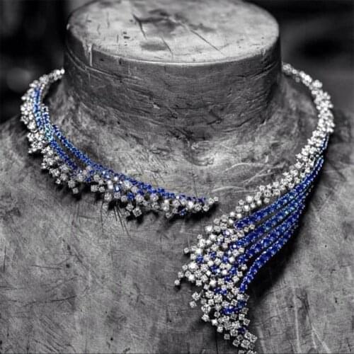 GODKI Magnificent 4Pcs African Jewelry Set for Women Wedding Party Luxury Indian Cubic Zirconia Dubai Bridal Jewelry Set