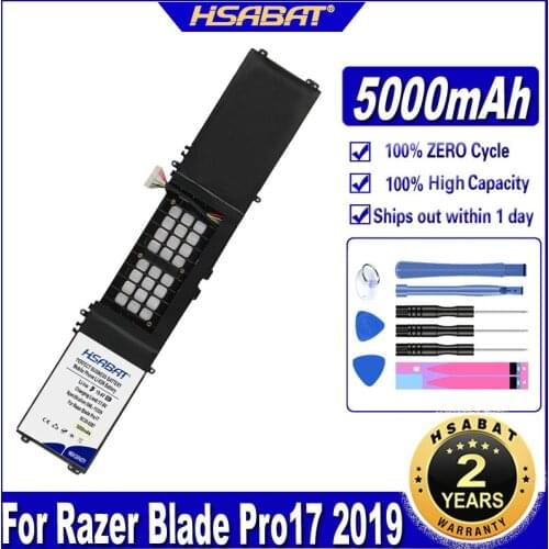 HSABAT RC30-0287 5000mAh Battery for Razer Blade Pro17 2019 RZ09-03297 RTX 2080 Max-Q Authentic Batteries