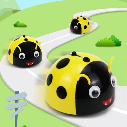K5DD Infrared Sensor Electric Smart Escape Toy Simulation Ladybug Baby Kids Toys Intelligent Escaping Dog Cat Funny Interactive