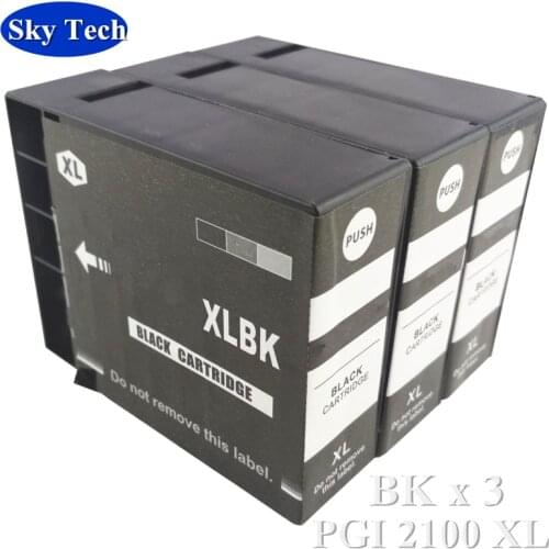 BKx3 Pigment Compatible cartridge For PGI2100XL PGI-2100XL , Suit For Canon MAXIFY IB4010 MB5010 MB5310 etc