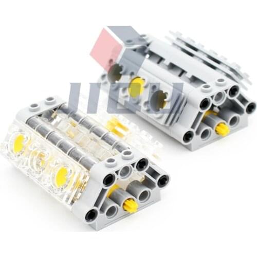 MOC Technology Bricks Parts V6 Engine Cylinder Model with PF Compatible High-tech Car DIY Building Blocks Educational Toys