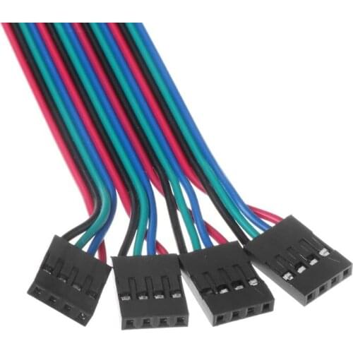 L9BE 4pcs 100cm 4pin Stepper Motor Cables XH2.54 Terminal Wire For 3D Printer NEMA 17 Stepper Motor