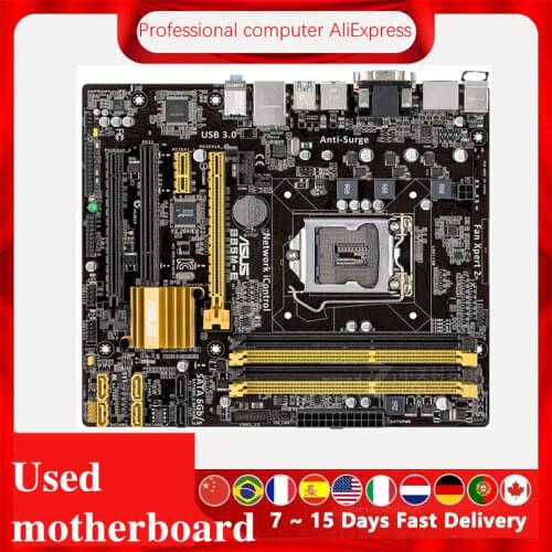 For Asus B85M-E Desktop Motherboard B85 LGA 1150 For Core i7 i5 i3 SATA3 USB3.0 Original Used Mainboard