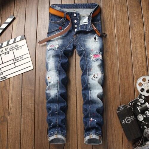 2020 New Fashion Stretchy Skinny Jeans Men Causal Pants Mens Jeans Homme