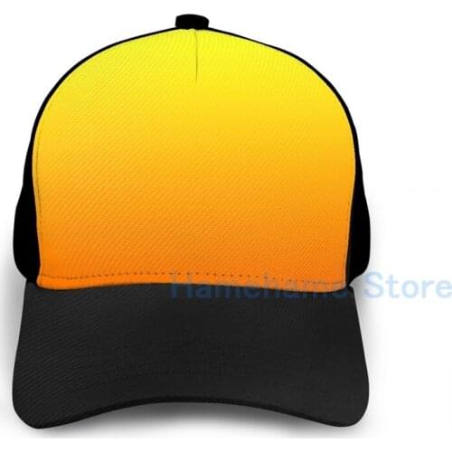 VERY VIVID BRING ON THE SUNRISE DAYZ VIVID INSANE YELLOW AND VIVID ORANGE Basketball Cap men women black Unisex adult hat