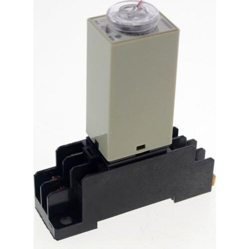 H3Y-4 10s 30s 60s 10min 30min 60min 3A Power On Time Delay Relay Solid-State Timer DPDT & PYF14A Socket 12VDC - 220VAC