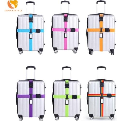 Luggage Strap Cross Belt Packing Travel Suitcase Adjustable Packing Belt Safe Convenient Nylon Belt