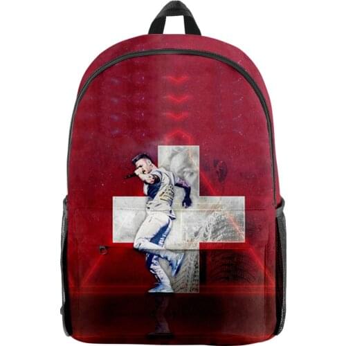 2021 3D M.Pokora Oxford Cloth Shoulder Backpack Teenagers Girls Kids Boys Travel Backpack Shoulder Bag Laptop fahsion