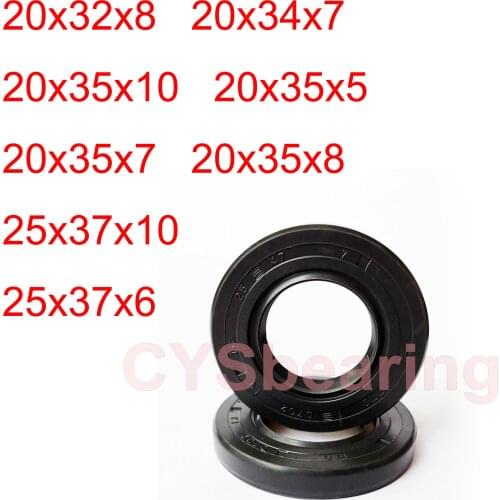 2Pc TC Oil Seal Nitrile NBR Shaft Skeleton Gasket Radial 20x32x8 20x34x7 20x35x10 20x35x5 20x35x7 20x35x8 20x37x10mm