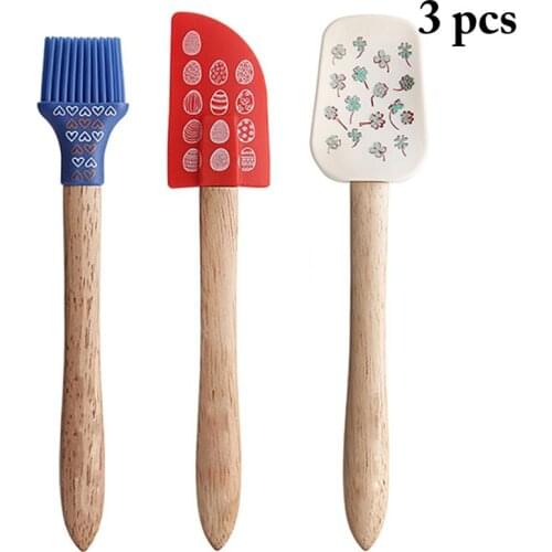 Kapmore 3Pcs/Set Silicone Spatula Creative Professional Silicone Spoonula With Brush Kitchen Tools DIY Baking Tools Accessories