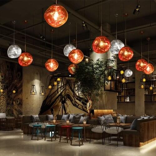Nordic Design Paty Bar Lava LED Pendant Lights Restaurant Living Room Decor Loft Cafe Modern Melt PVC Lamp Indoor Hanging Lights
