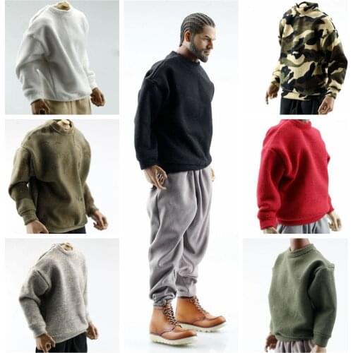 1/6 Scale Hooded Sweatshirt Male Clothes Accessory Soldiers Sweater for 12" Figure
